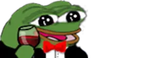 🍷 Pepe the Frog pepe, frog, wine, bow tie, meme telegram sticker