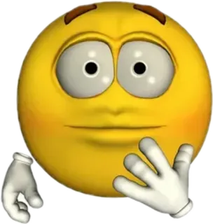 😶 Emoji, Myślenie, Rozmyślanie, Wątpliwość, Niepewność telegram sticker