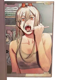 😍 Power Chainsaw Man anime, manga, cartoon, illustration, character telegram sticker