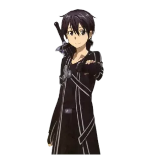 ⚔ Kirito Sword Art Online anime, sword, character, kirito, sword art online telegram sticker