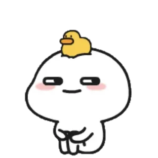 ☁ süß, Ente, Cartoon, Figur telegram sticker