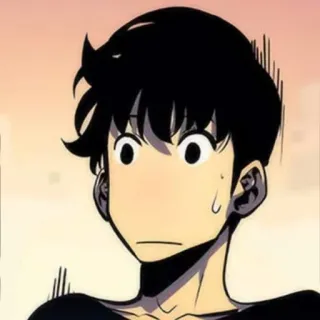 🗝 アニメ, びっくり, キャラクター, 黒髪 whatsapp sticker