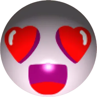 🤩 Smiley, Emoticon, Liebe, Herzen, Ausdruck, Digitale Kunst telegram sticker