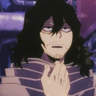 🤭 Shota Aizawa My Hero Academia anime, Shota Aizawa, My Hero Academia, character, Aizawa, hero telegram sticker