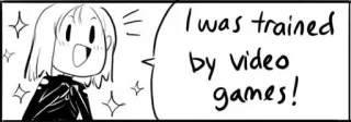 🕹 I was trained by video games! video games, manga, anime, training, cartoon telegram sticker