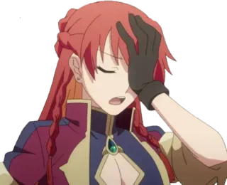 🤦‍♀ Anime, Garota, Facepalm, Decepção, Vergonha, Exasperação, Personagem telegram sticker