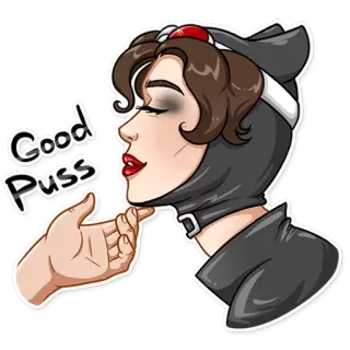 ☺️ Good Puss Sticker, Katzenanzug, Cartoon, Offensiv telegram sticker