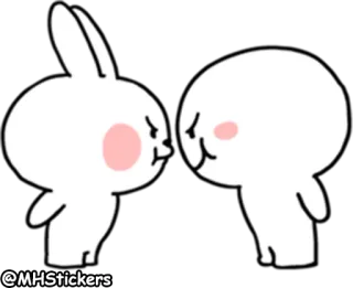 😠 @MHStickers coelho, coelhinho, adesivos, fofo, animais whatsapp sticker