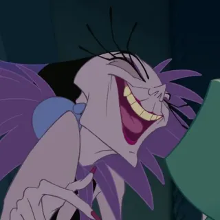 🍂 Yzma The Emperor's New Groove Yzma, El Emperador y sus Locuras, Disney, villano, dibujos animados, animación, divertido telegram sticker