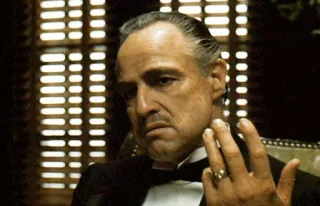 ✋ Vito Corleone The Godfather Mafia, Der Pate, Film, Corleone, Marlon Brando whatsapp sticker