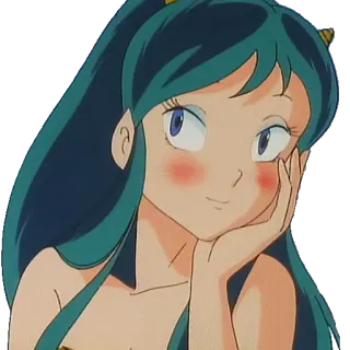 😊 Lum Invader Urusei Yatsura anime, manga, retro, character, alien, girl telegram sticker