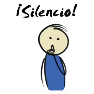 😶 boneco palito, psiu, silêncio, quieto, cala a boca telegram sticker