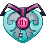 ❤️ 01 heart, number, 01, badge, sticker telegram sticker