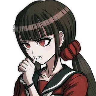 😑 Maki Harukawa Danganronpa V3: Killing Harmony Anime, Manga, Danganronpa, Tức giận, Nhân vật telegram sticker