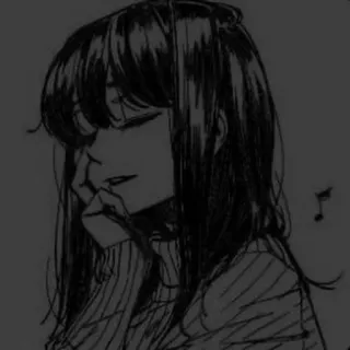 🖤 Anime, Mädchen, Manga, Traurig, Emotional telegram sticker