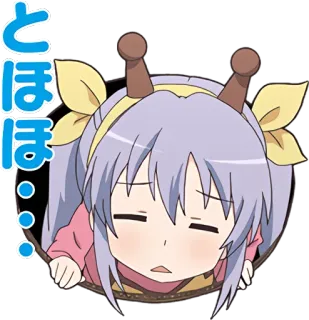 👽 とほほ アニメ, 女の子, 悲しい, 疲れた, 日本人, キャラクター, 漫画 telegram sticker