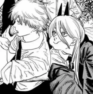 👀 Denji Chainsaw Man anime, manga, cartoon, chainsaw man, denji, power telegram sticker