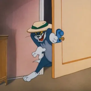 😼 Tom Cat Tom and Jerry Desenho animado, Gato, Personagem, Engraçado, Porta telegram sticker