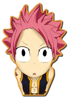 😯 Natsu Dragneel Fairy Tail anime, sticker, fairy tail, natsu, natsu dragneel, manga telegram sticker