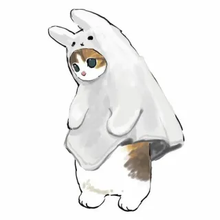 💗 kot, królik, zwierzę, zwierzę domowe, słodki, kostium, przebranie, Halloween telegram sticker
