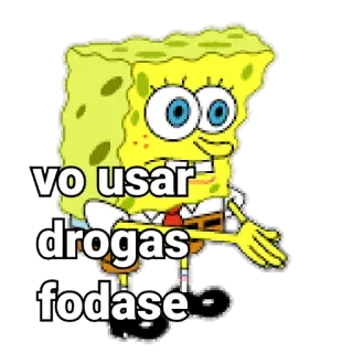 👍 SpongeBob vo usar drogas fodase SpongeBob, drugs, cartoon, swear word telegram sticker