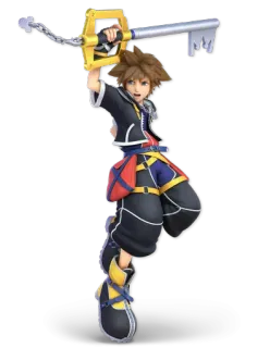 🗝 Sora Kingdom Hearts videogame, Sora, Kingdom Hearts, keyblade, personage telegram sticker