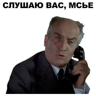 📞 СЛУШАЮ ВАС, мсье whatsapp sticker