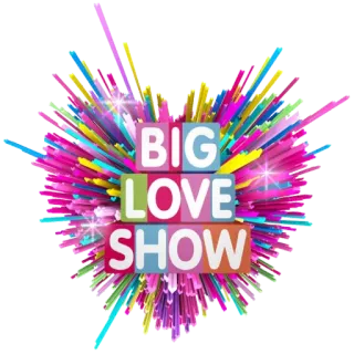 😍 Big Love Show BIG LOVE SHOW amor, show, grande show de amor, entretenimento, colorido, coração, programa de tv telegram sticker
