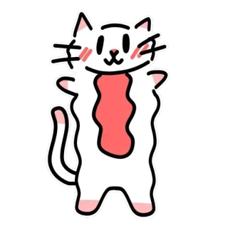 😃 gatto, gattino, carino, cartone animato, animale, animale domestico telegram sticker