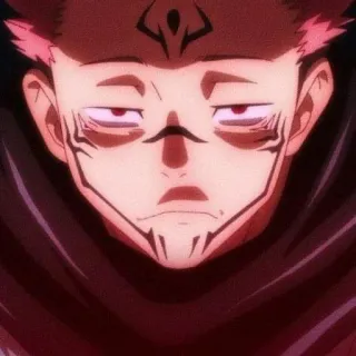😑 Sukuna Jujutsu Kaisen 动漫, 恶魔, 咒术回战, 宿傩, 咒灵, 漫画 telegram sticker