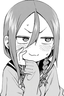 😳 Аниме, Девочка, Милая, Манга, Мультфильм, Самодовольный telegram sticker