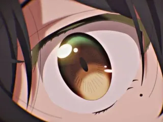 👀 oeil, animé, gros plan, visage, manga, art, animation telegram sticker