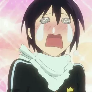 💎 Yato Noragami Anime, Charakter, Weinen, Emotion, Noragami, Yato, Sticker telegram sticker