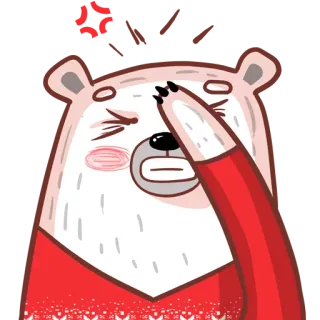 🙈 orso, facepalm, animale, cartone animato, imbarazzato, carino whatsapp sticker