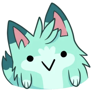 😜 mignon, animal, chat, dessin animé, duveteux, chaton telegram sticker