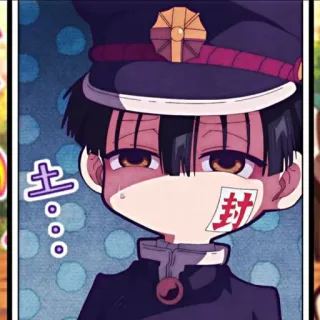 🔲 Hanako-kun Toilet-bound Hanako-kun 土 Аниме, Манга, Милый, Hanako, Сверхъестественное telegram sticker