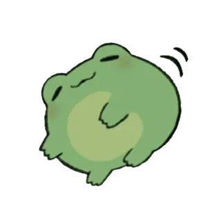 😀 개구리, 귀여운, 만화, 초록색, 동물 telegram sticker