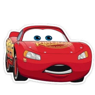 😳 Lightning McQueen Cars coches, rayo mcqueen, dibujos animados, película, pixar telegram sticker