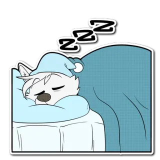 💤 ZZZ slapen, zzz, dier, lief, slaperig, bed telegram sticker