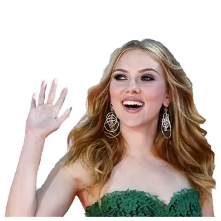 ✋ Scarlett Johansson актриса, женщина, знаменитость, портрет, человек telegram sticker