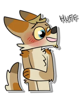 ☺️ HUFF dog, cute, animal, cartoon, anthropomorphic telegram sticker
