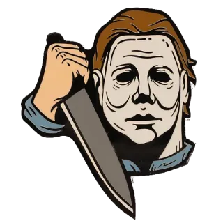 🔪 Michael Myers Halloween ハロウィン, ナイフ, ホラー, 映画, スラッシャー, 悪役 telegram sticker