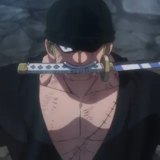 🧩 Zoro One Piece Anime, Spada, Combattente, One Piece, Roronoa, Pirata telegram sticker