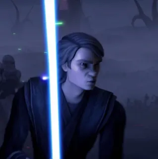 🧐 Anakin Skywalker Star Wars: The Clone Wars lightsaber, jedi, star wars, anakin, skywalker telegram sticker