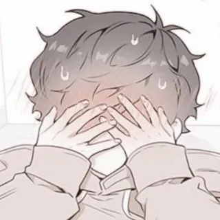 ✨ อนิเมะ, เด็กผู้ชาย, ภาพประกอบ, น่ารัก, เขิน telegram sticker