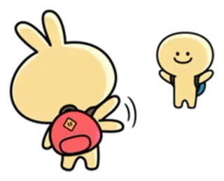 ✋ Cartoon, Figur, Rucksack, Niedlich, Aufkleber whatsapp sticker