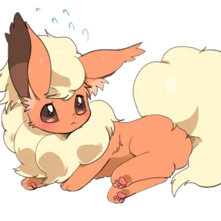 😣 Flareon Pokémon flareon, pokemon, feu, mignon, animal telegram sticker
