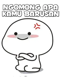 🍡 NGOMONG APA KAMU BARUSAN en colère, frustré, indonésien, dessin animé, agacé telegram sticker