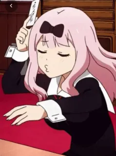 😘 Chika Fujiwara Kaguya-sama: Love Is War おみくじ Аниме, Чика Фудзивара, Кагуя-сама: любовь как война, Девушка, Милая, Розовые волосы, Омикудзи telegram sticker