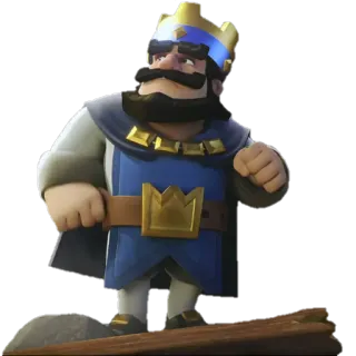 😏 clash royale, king, royal, crown, game character telegram sticker